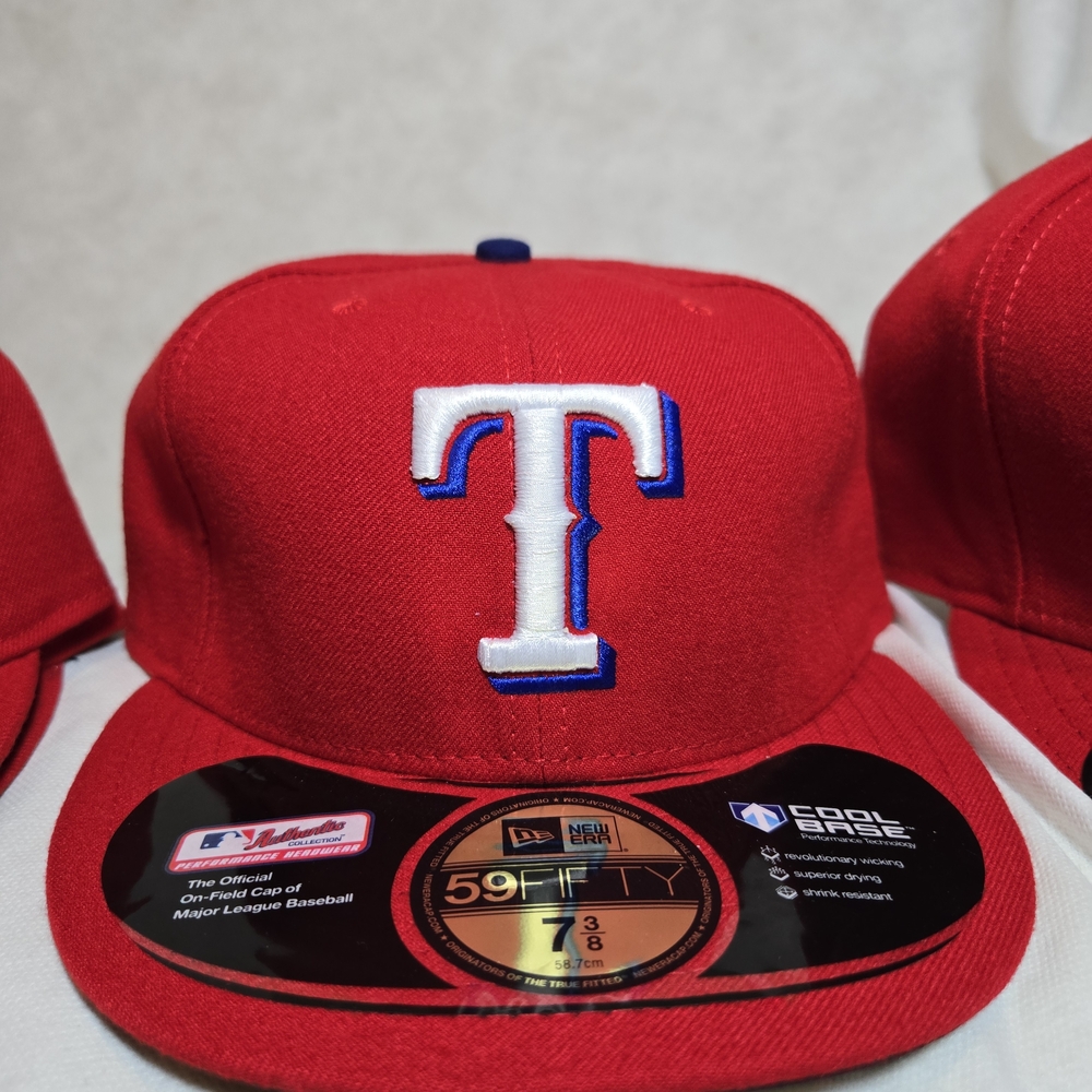 Red Baseball Cap with White and Blue Logo - Picture 5 of 11